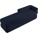 Meridian Kennedy Navy Chenille Fabric Bench IMAGE 8
