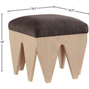 Meridian Altair Brown Velour Fur Fabric Bench IMAGE 6