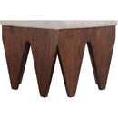 Meridian Altair Beige Velour Fur Fabric Bench IMAGE 5