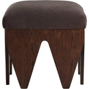 Meridian Altair Brown Velour Fur Fabric Bench IMAGE 3