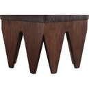 Meridian Altair Brown Velour Fur Fabric Bench IMAGE 5