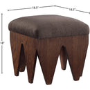 Meridian Altair Brown Velour Fur Fabric Bench IMAGE 6