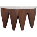 Meridian Altair Cream Velour Fur Fabric Bench IMAGE 5