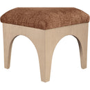 Meridian Lawson Cognac Chenille Fabric Ottoman IMAGE 5