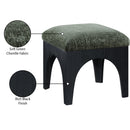 Meridian Lawson Green Chenille Fabric Ottoman IMAGE 7