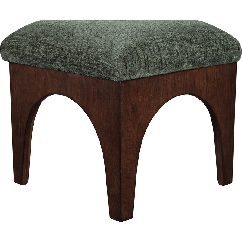 Meridian Lawson Green Chenille Fabric Ottoman IMAGE 5
