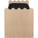 Meridian Sonia Black Velour Fur Fabric Bench IMAGE 4