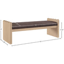 Meridian Sonia Brown Velour Fur Fabric Bench IMAGE 7