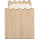 Meridian Sonia Cream Velour Fur Fabric Bench IMAGE 4