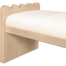 Meridian Sonia Cream Velour Fur Fabric Bench IMAGE 6