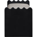 Meridian Sonia Beige Velour Fur Fabric Bench IMAGE 4