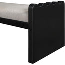 Meridian Sonia Beige Velour Fur Fabric Bench IMAGE 5