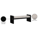 Meridian Sonia Beige Velour Fur Fabric Bench IMAGE 8