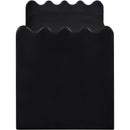 Meridian Sonia Black Velour Fur Fabric Bench IMAGE 4