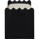 Meridian Sonia Cream Velour Fur Fabric Bench IMAGE 4