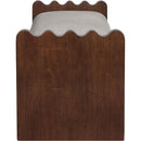 Meridian Sonia Beige Velour Fur Fabric Bench IMAGE 4