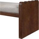 Meridian Sonia Beige Velour Fur Fabric Bench IMAGE 5