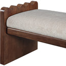 Meridian Sonia Beige Velour Fur Fabric Bench IMAGE 6