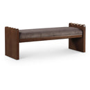 Meridian Sonia Brown Velour Fur Fabric Bench IMAGE 1
