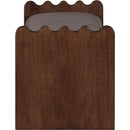 Meridian Sonia Brown Velour Fur Fabric Bench IMAGE 4