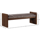 Meridian Sonia Brown Velour Fur Fabric Bench IMAGE 7