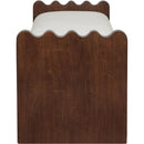 Meridian Sonia Cream Velour Fur Fabric Bench IMAGE 4