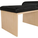Meridian Delphine Black Vegan Leather Bench IMAGE 5