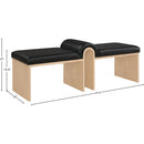 Meridian Delphine Black Vegan Leather Bench IMAGE 7