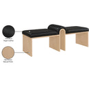 Meridian Delphine Black Vegan Leather Bench IMAGE 8