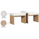 Meridian Delphine Cream Vegan Leather Bench IMAGE 8