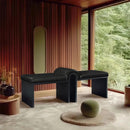 Meridian Delphine Black Vegan Leather Bench IMAGE 2