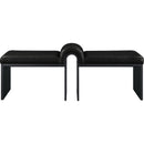 Meridian Delphine Black Vegan Leather Bench IMAGE 3