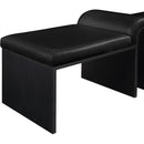 Meridian Delphine Black Vegan Leather Bench IMAGE 5