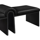 Meridian Delphine Black Vegan Leather Bench IMAGE 6