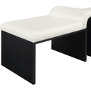 Meridian Delphine Cream Vegan Leather Bench IMAGE 5