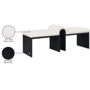 Meridian Delphine Cream Vegan Leather Bench IMAGE 8