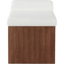 Meridian Delphine Cream Vegan Leather Bench IMAGE 4