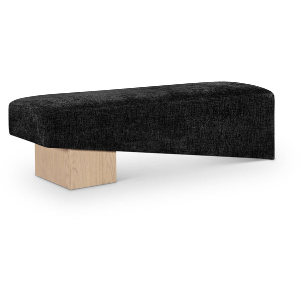 Meridian Alora Black Fabric Bench IMAGE 1