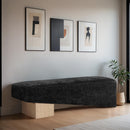 Meridian Alora Black Fabric Bench IMAGE 2