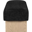 Meridian Alora Black Fabric Bench IMAGE 4