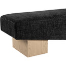 Meridian Alora Black Fabric Bench IMAGE 5