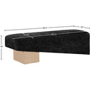 Meridian Alora Black Fabric Bench IMAGE 8