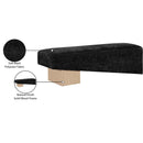Meridian Alora Black Fabric Bench IMAGE 9
