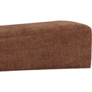 Meridian Alora Cognac Fabric Bench IMAGE 6