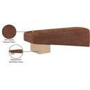 Meridian Alora Cognac Fabric Bench IMAGE 9