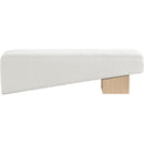 Meridian Alora Cream Fabric Bench IMAGE 3