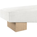 Meridian Alora Cream Fabric Bench IMAGE 5