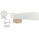 Meridian Alora Cream Fabric Bench IMAGE 9