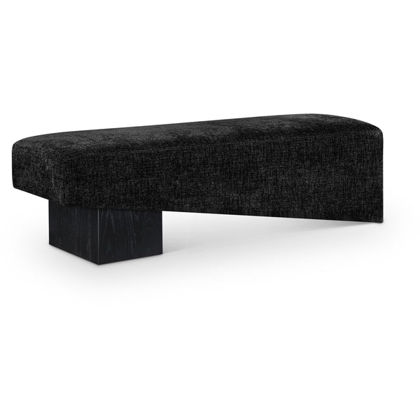 Meridian Alora Black Fabric Bench IMAGE 1