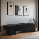 Meridian Alora Black Fabric Bench IMAGE 2
